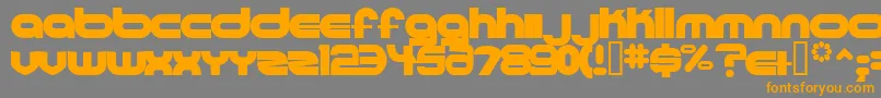 Ultraworld Font – Orange Fonts on Gray Background
