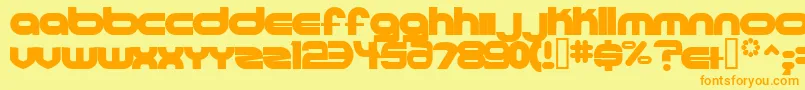 Ultraworld Font – Orange Fonts on Yellow Background