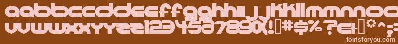 Ultraworld Font – Pink Fonts on Brown Background