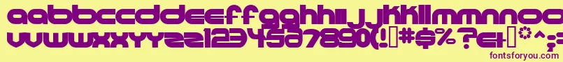 Ultraworld Font – Purple Fonts on Yellow Background