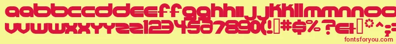 Ultraworld Font – Red Fonts on Yellow Background