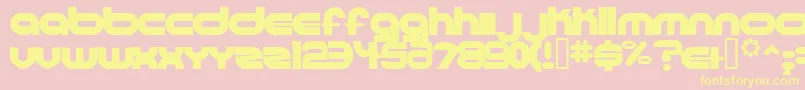 Ultraworld Font – Yellow Fonts on Pink Background
