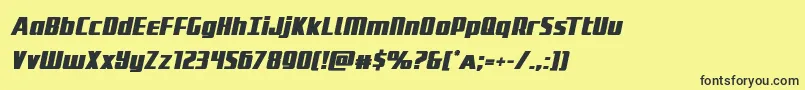 Subadaiboldital Font – Black Fonts on Yellow Background