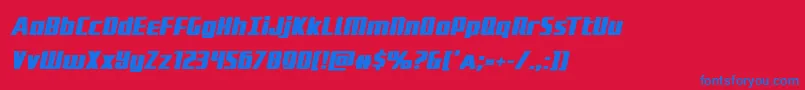 Subadaiboldital Font – Blue Fonts on Red Background