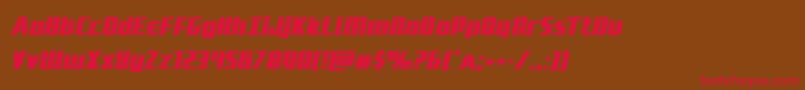 Subadaiboldital Font – Red Fonts on Brown Background