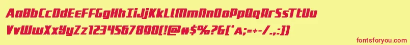 Subadaiboldital Font – Red Fonts on Yellow Background