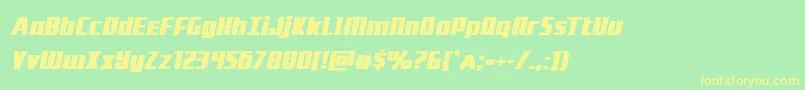 Subadaiboldital Font – Yellow Fonts on Green Background