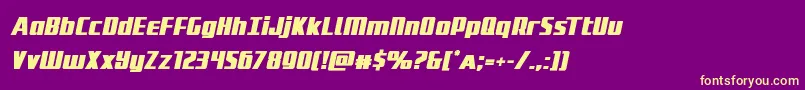 Subadaiboldital Font – Yellow Fonts on Purple Background