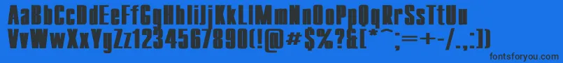 Police CompactWdBold – polices noires sur fond bleu