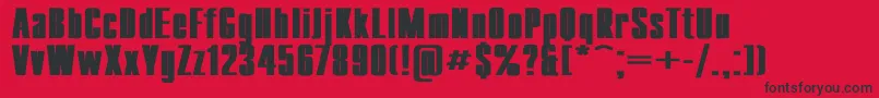 fuente CompactWdBold – Fuentes Negras Sobre Fondo Rojo