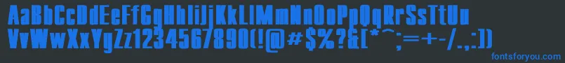 CompactWdBold Font – Blue Fonts on Black Background