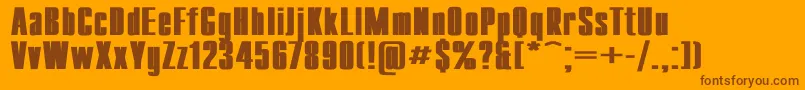 Шрифт CompactWdBold – коричневые шрифты на оранжевом фоне