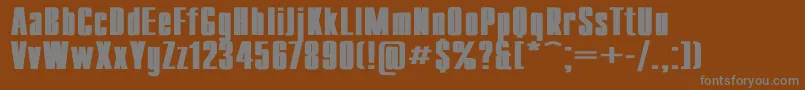 Шрифт CompactWdBold – серые шрифты на коричневом фоне