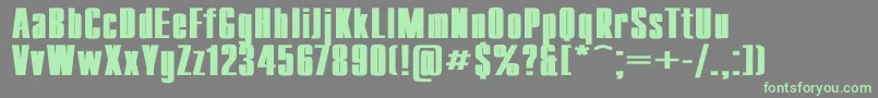 フォントCompactWdBold – 灰色の背景に緑のフォント