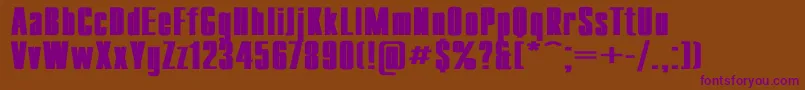 CompactWdBold Font – Purple Fonts on Brown Background