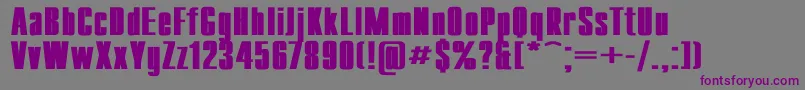 CompactWdBold-Schriftart – Violette Schriften auf grauem Hintergrund
