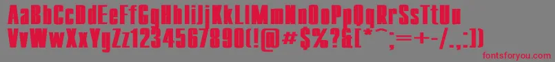 CompactWdBold Font – Red Fonts on Gray Background