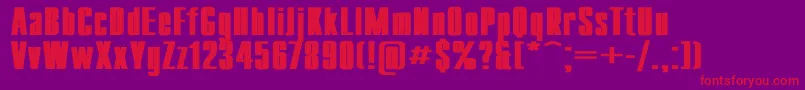CompactWdBold Font – Red Fonts on Purple Background