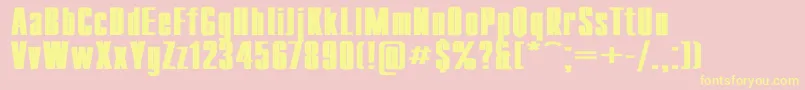 CompactWdBold Font – Yellow Fonts on Pink Background