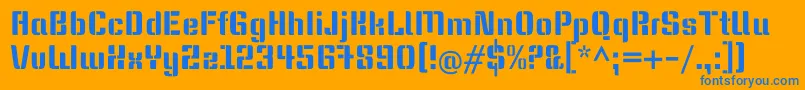 KeaniaoneRegular Font – Blue Fonts on Orange Background