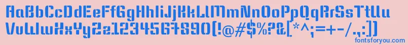 KeaniaoneRegular-Schriftart – Blaue Schriften auf rosa Hintergrund