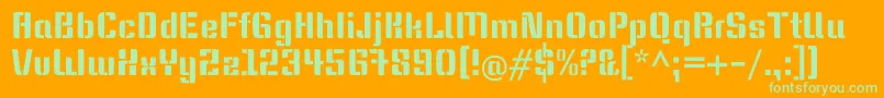 KeaniaoneRegular Font – Green Fonts on Orange Background