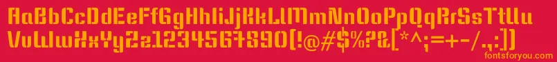 KeaniaoneRegular Font – Orange Fonts on Red Background