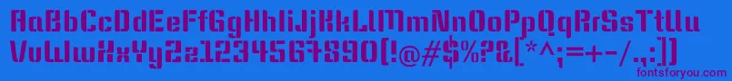 KeaniaoneRegular Font – Purple Fonts on Blue Background