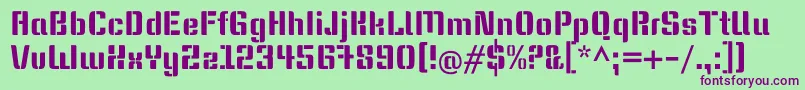 KeaniaoneRegular Font – Purple Fonts on Green Background