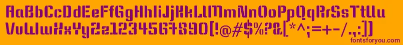 KeaniaoneRegular-Schriftart – Violette Schriften auf orangefarbenem Hintergrund