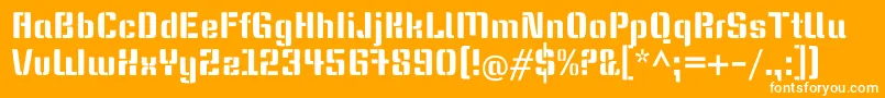 KeaniaoneRegular-Schriftart – Weiße Schriften auf orangefarbenem Hintergrund