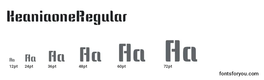 KeaniaoneRegular Font Sizes