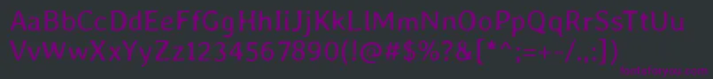フォントAverialibreLight – 黒い背景に紫のフォント