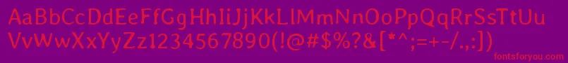 AverialibreLight Font – Red Fonts on Purple Background