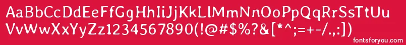 AverialibreLight Font – White Fonts on Red Background