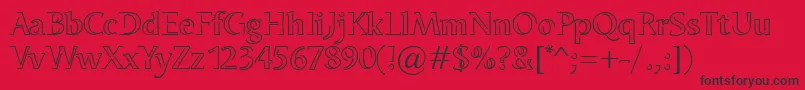 OdenseNeon Font – Black Fonts on Red Background