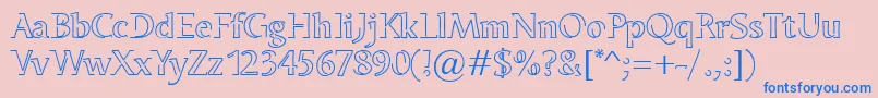 OdenseNeon Font – Blue Fonts on Pink Background