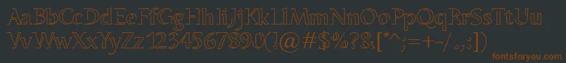 OdenseNeon Font – Brown Fonts on Black Background
