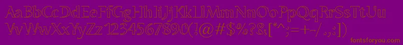 OdenseNeon Font – Brown Fonts on Purple Background