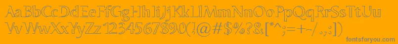 OdenseNeon Font – Gray Fonts on Orange Background