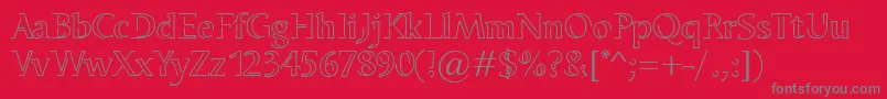 OdenseNeon Font – Gray Fonts on Red Background