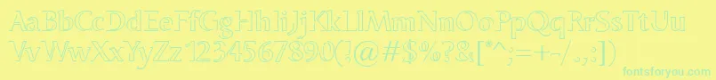 OdenseNeon Font – Green Fonts on Yellow Background