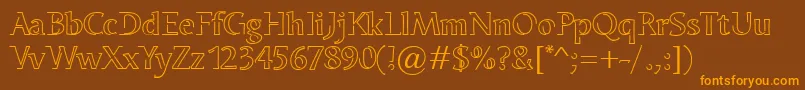 OdenseNeon Font – Orange Fonts on Brown Background