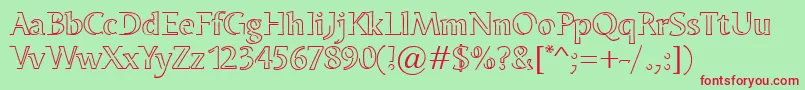 OdenseNeon Font – Red Fonts on Green Background