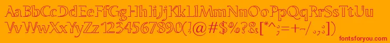 OdenseNeon Font – Red Fonts on Orange Background
