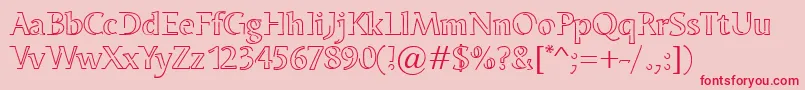 OdenseNeon Font – Red Fonts on Pink Background