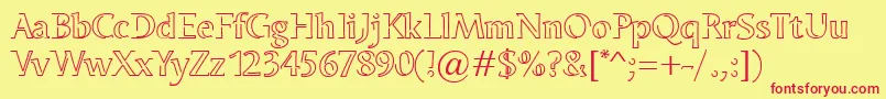 OdenseNeon Font – Red Fonts on Yellow Background