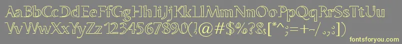 OdenseNeon-fontti – keltaiset fontit harmaalla taustalla