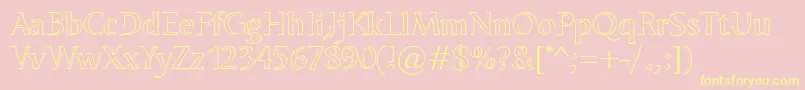 OdenseNeon Font – Yellow Fonts on Pink Background