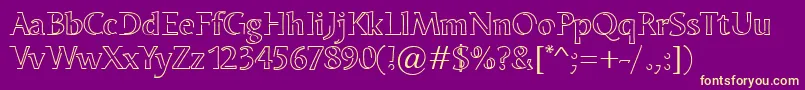 OdenseNeon Font – Yellow Fonts on Purple Background